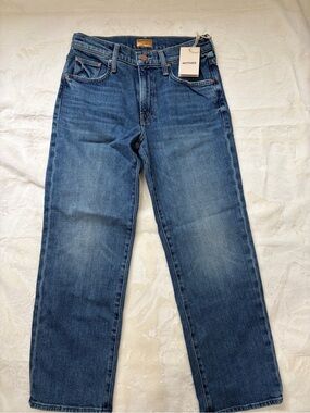 MOTHER Straight-Leg Men's Jeans in Blue Denim